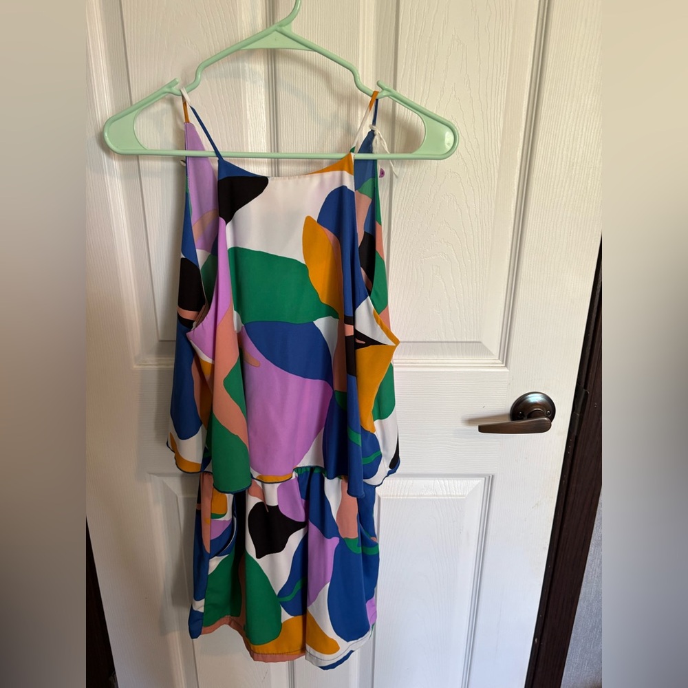Colorful Abstract Print Romper